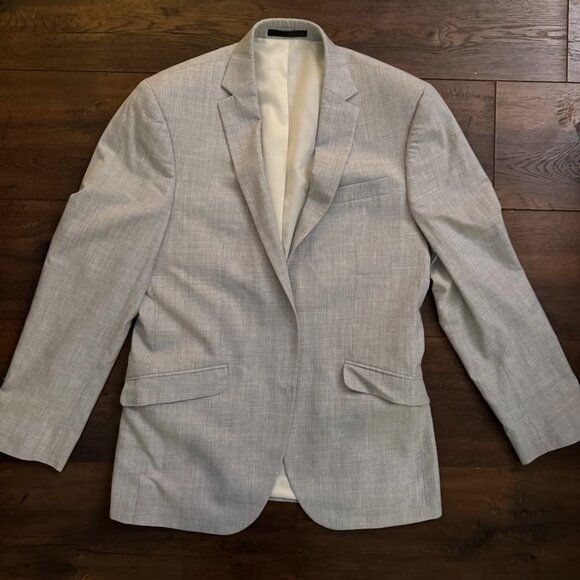 Kenneth Cole Mens Micro-Grid  Blazer Jacket - Picture 2 of 5